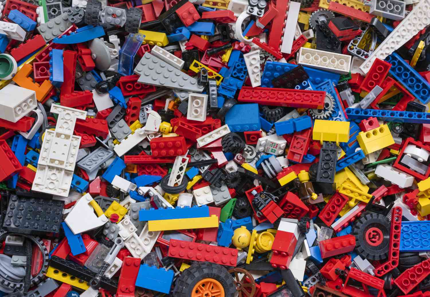 colorful lego brick pile