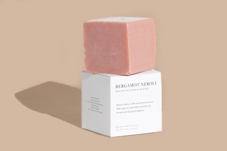 Brooklyn Candle Studio Bergamot Neroli Balancing Pink Clay Soap