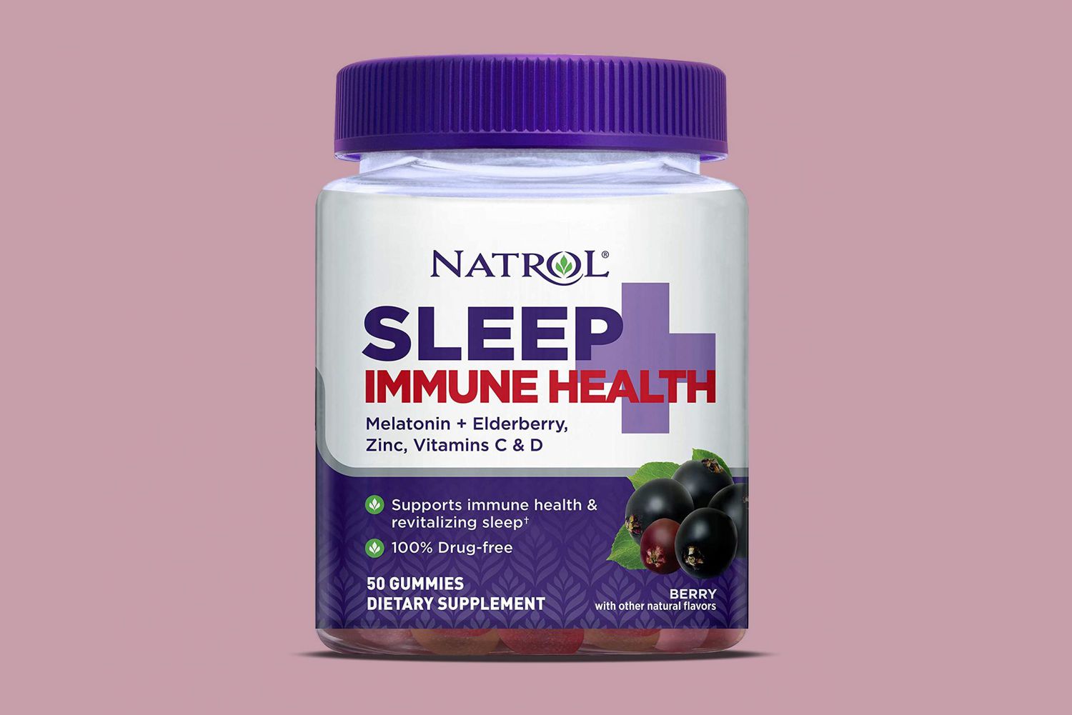 Natrol Sleep+ Immune Health Melatonin and Elderberry Gummies