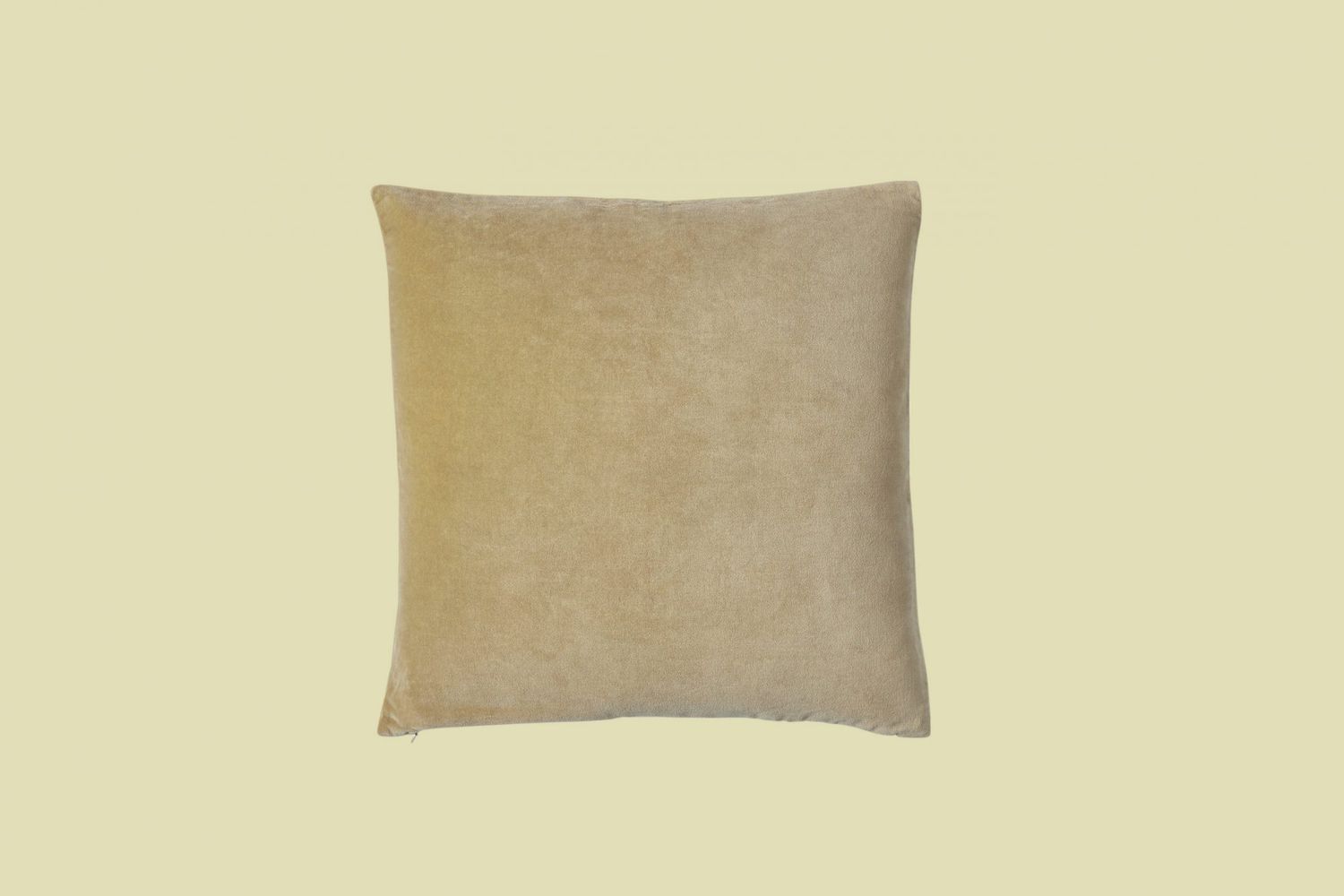 Toast Velvet Square Cushion Cover in Celery