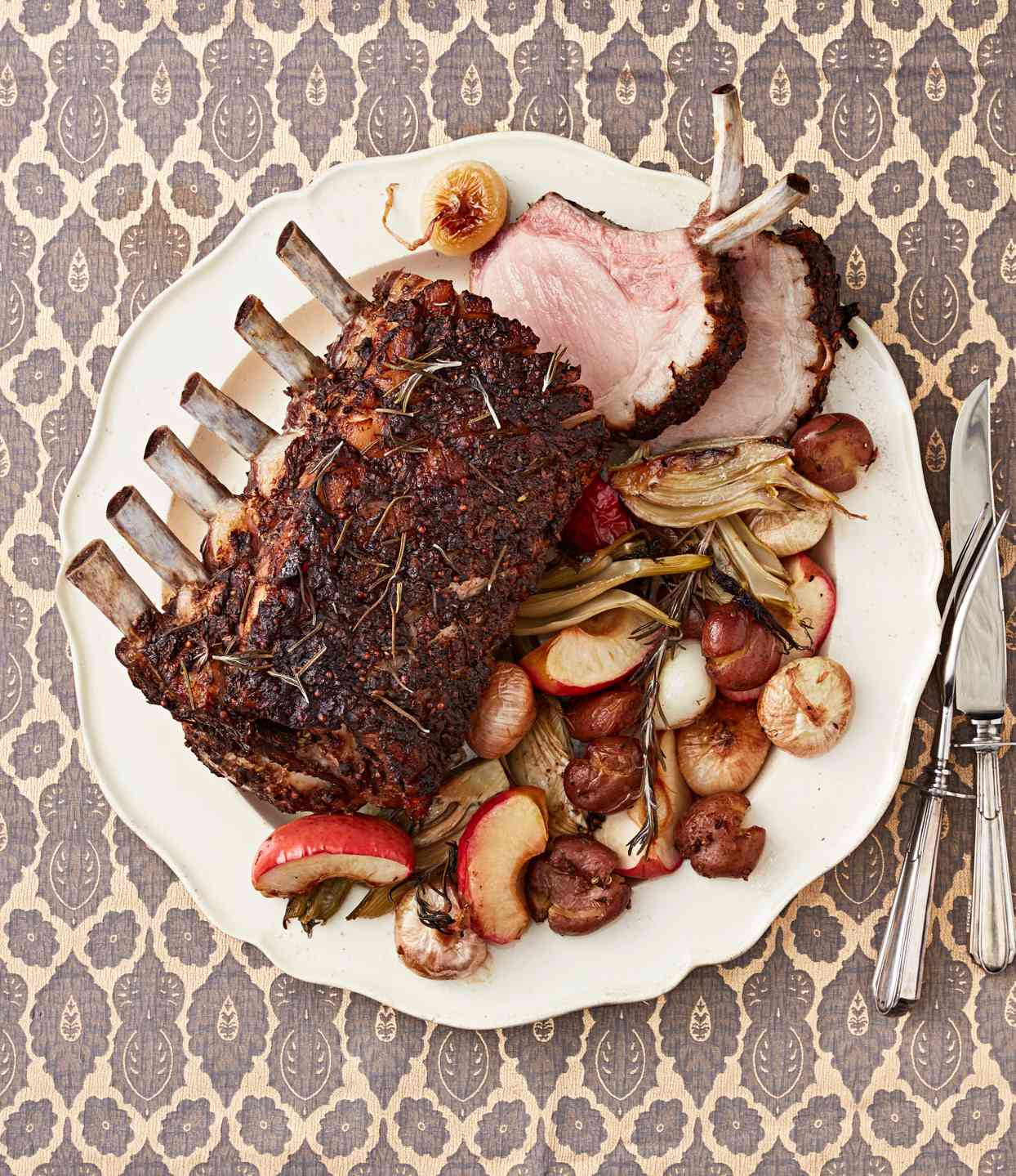 Pork Rib Roast with Apples, Fennel, and Potatoes