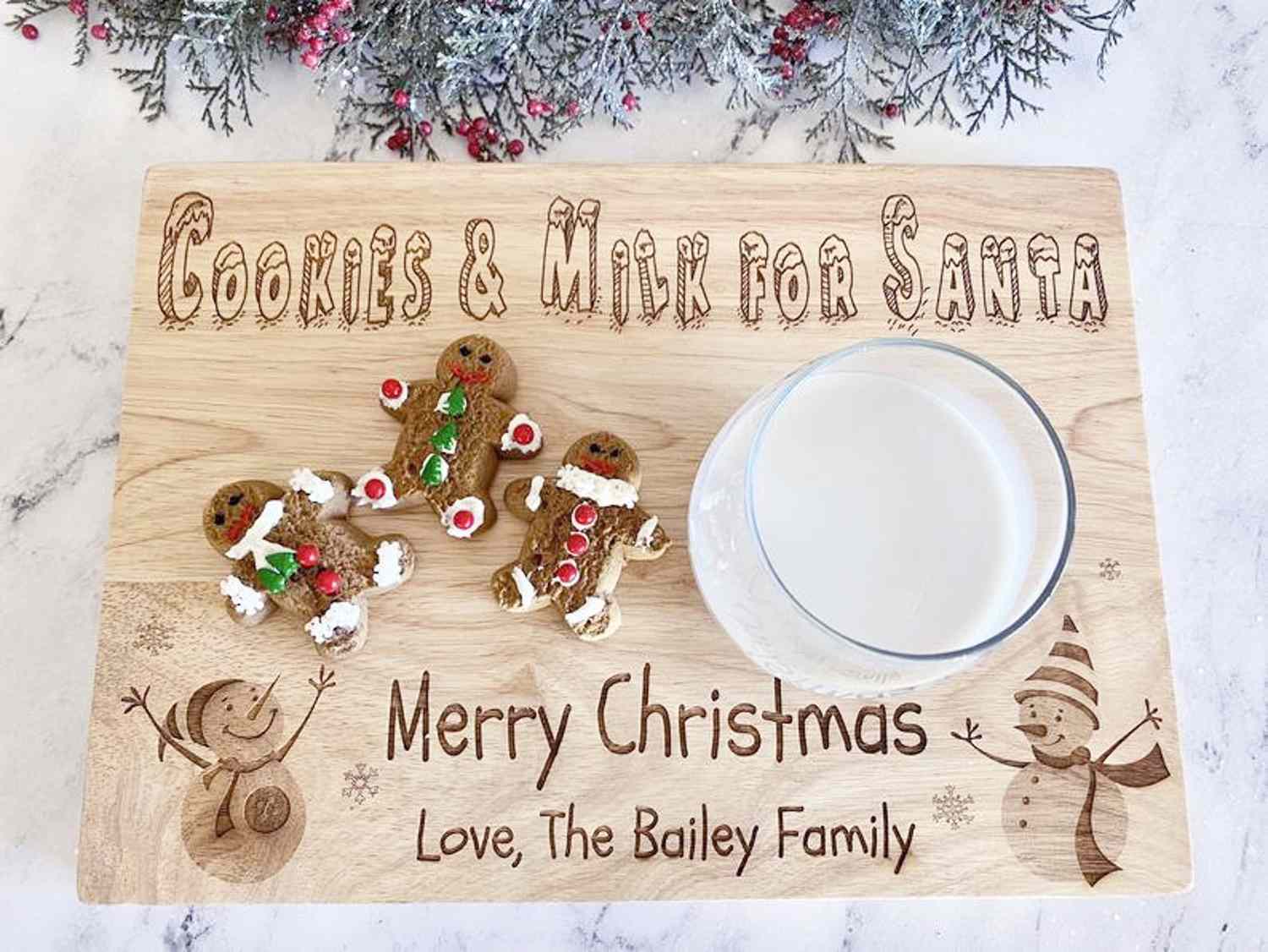 Hanging with the Bride Engraved Santa Treat Board
