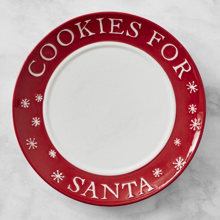 Williams Sonoma Cookies for Santa Plate