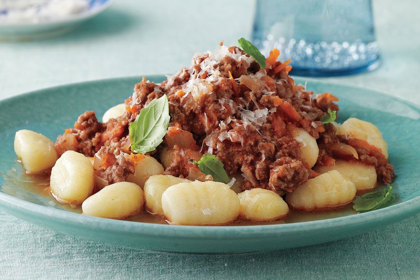 Gnocchi with Quick Meat Sauce