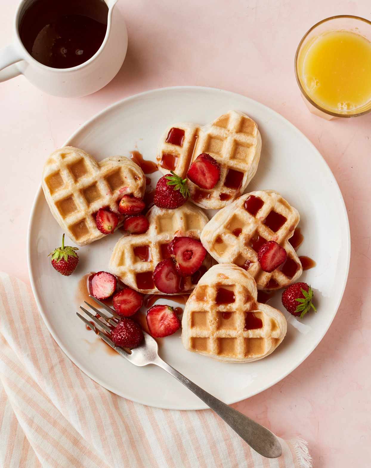Puff-Pastry Waffle Hearts