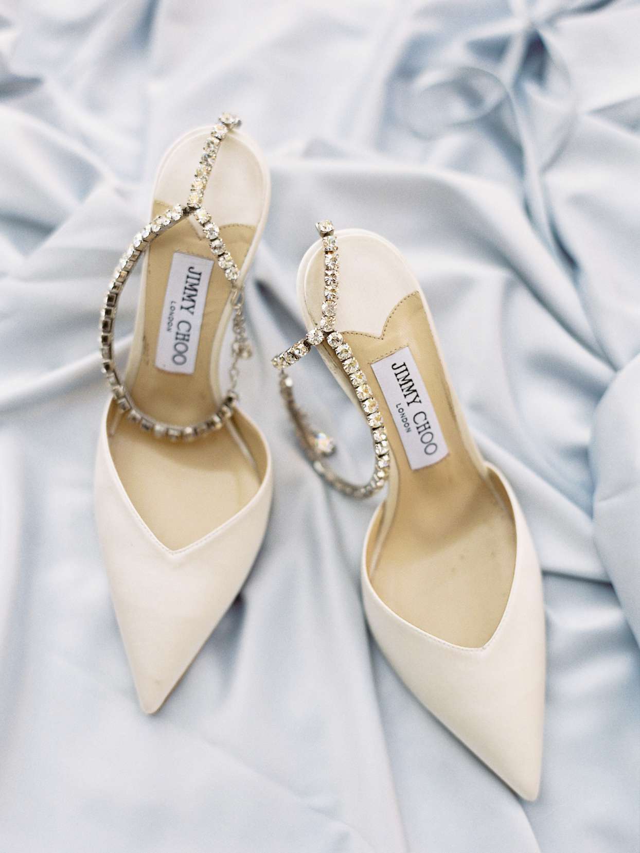 pointed toe with diamond ankle strap jimmy choo heels