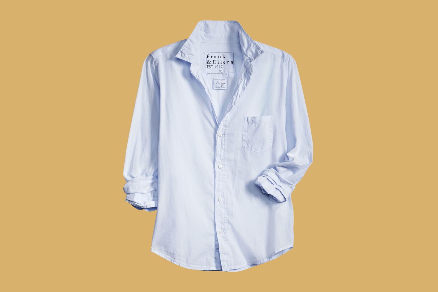 Frank & Eileen Barry Featherweight Button-Up in Shirting Blue