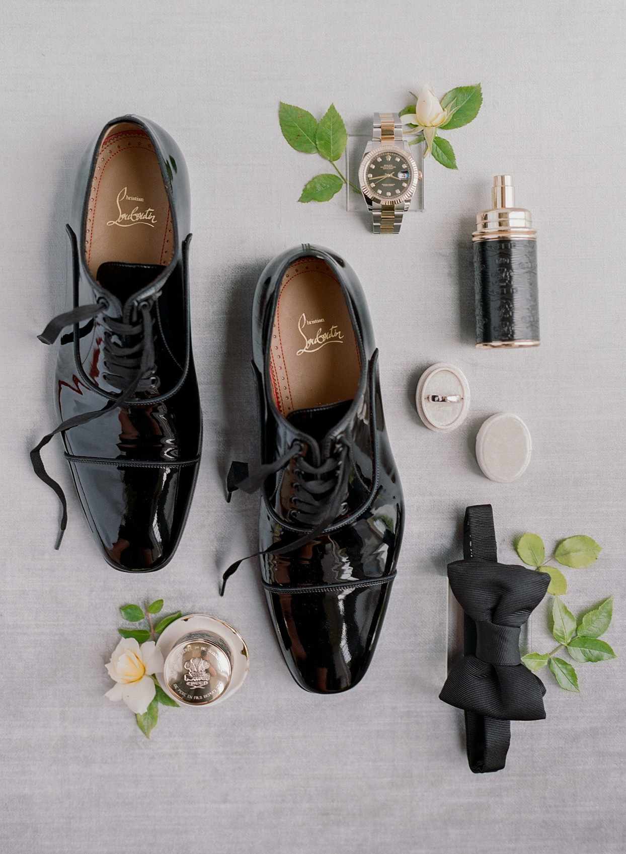 grooms accessories and Christian Louboutin shoes
