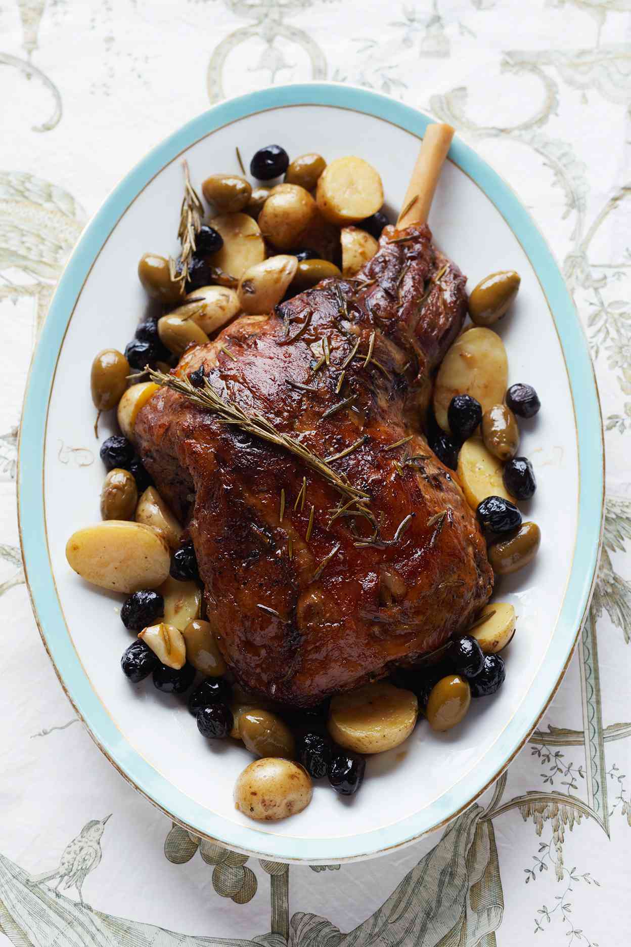 Braised Leg of Lamb with Potatoes and Olives