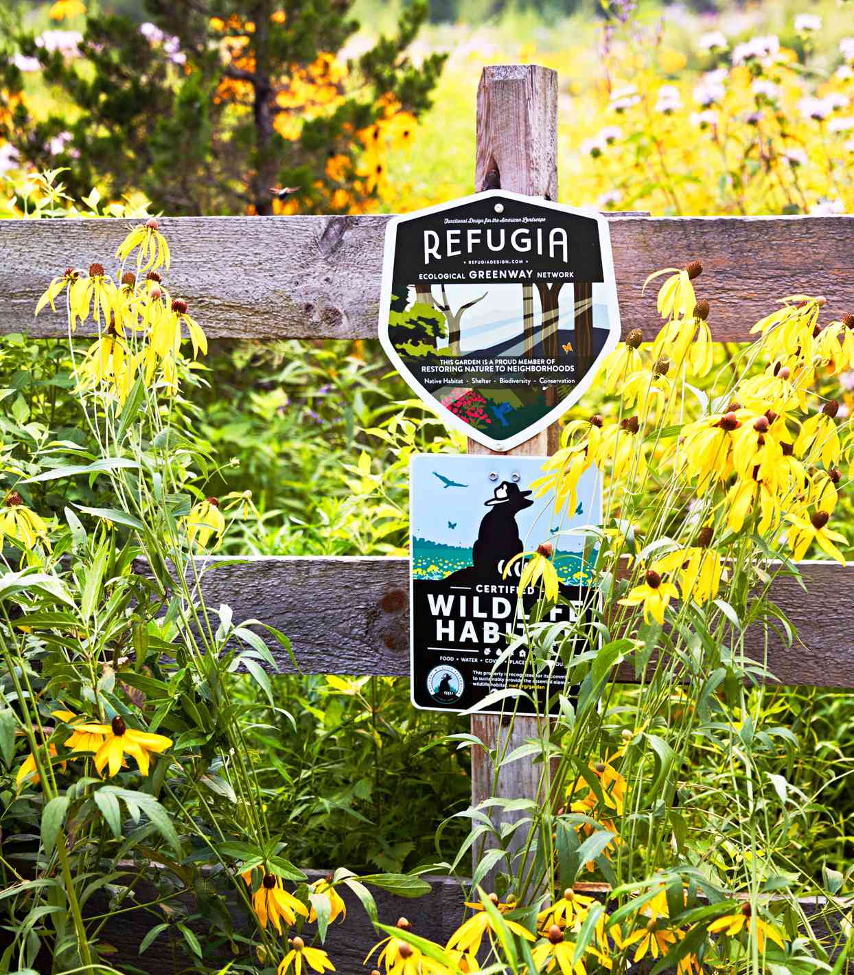 refugia greenway network garden sign