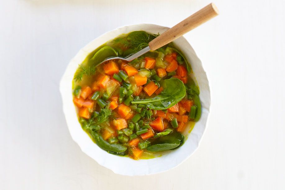 Carrot-Spinach Soup with Dill