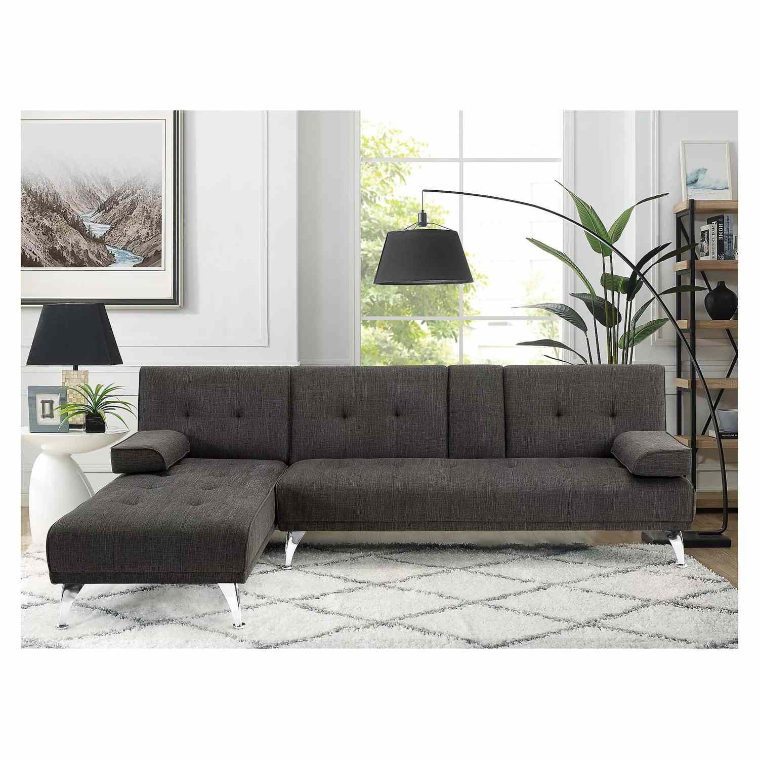 Lifestyle Solutions® Mecca Flip Sleeper Sectional Sofa