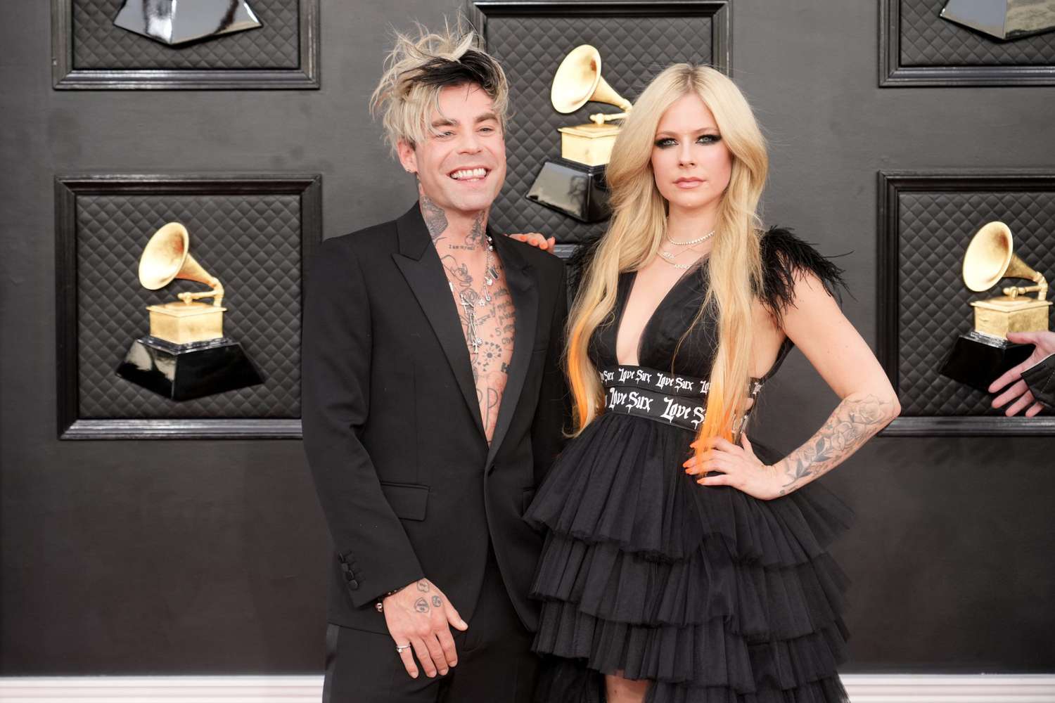 Mod Sun and Avril Lavigne attend the 64th Annual GRAMMY Awards