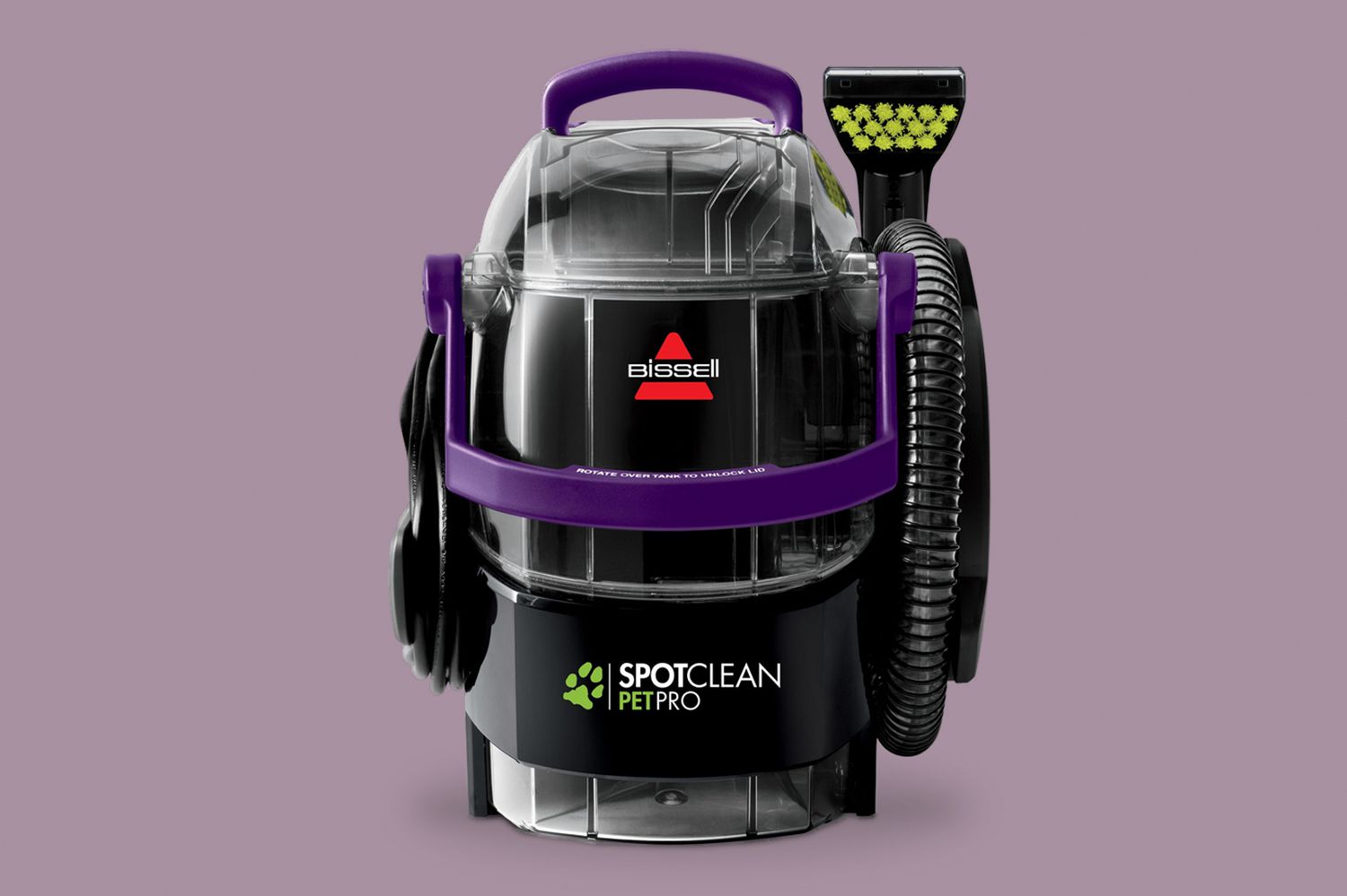 BISSELL carpet cleaner on purple background
