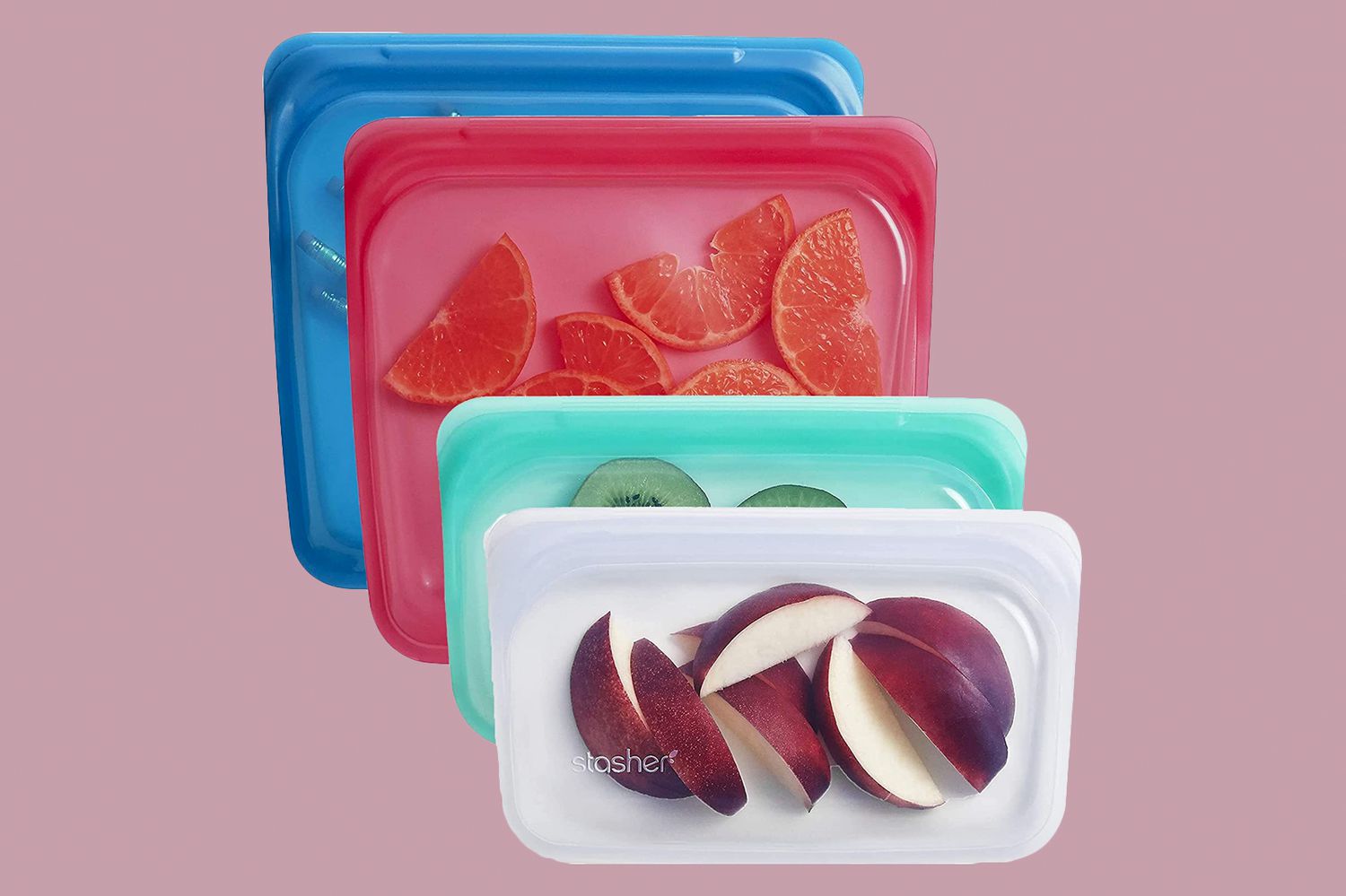 Silicone food storage bags