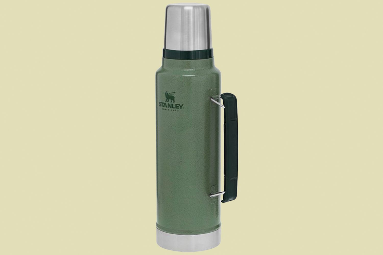 thermos on solid background