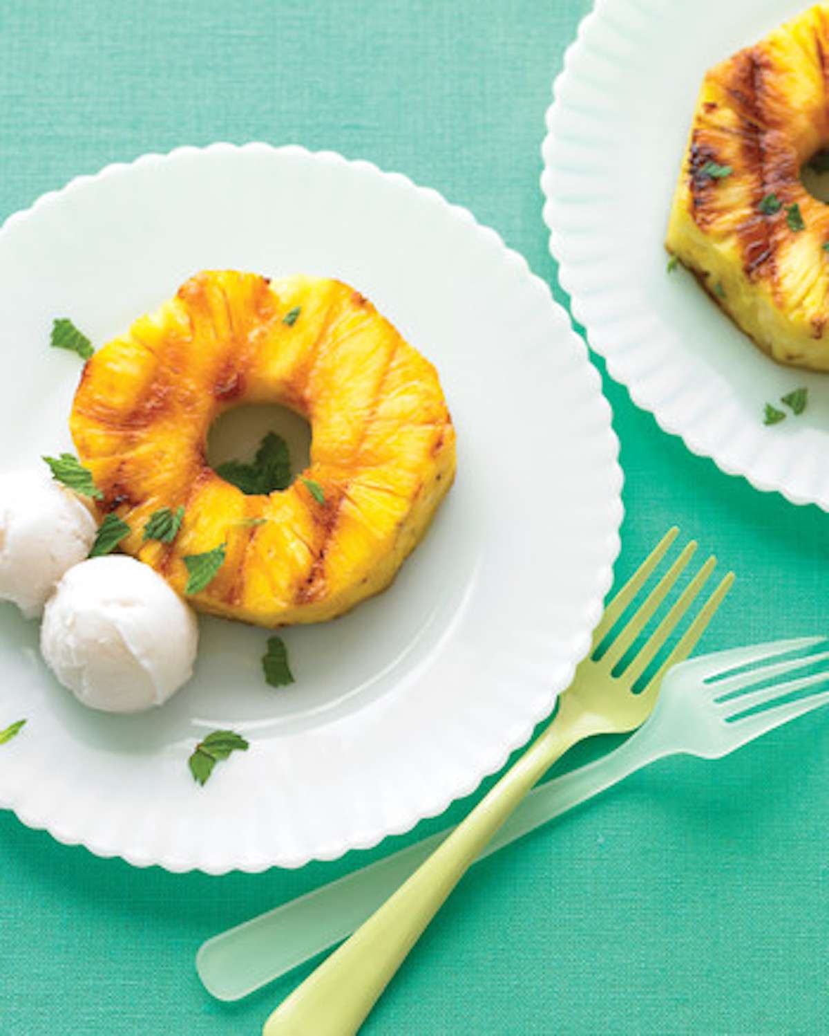 Grilled Pineapple with Coconut Sorbet