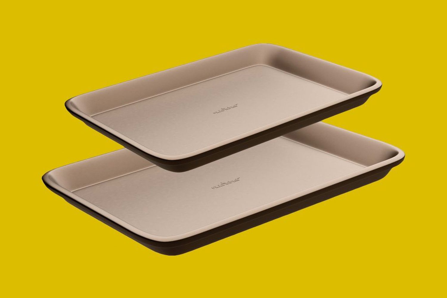 Two nonstick baking sheets