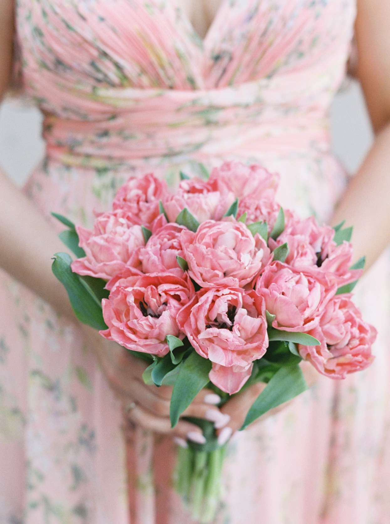 single bloom bridesmaids bouquet