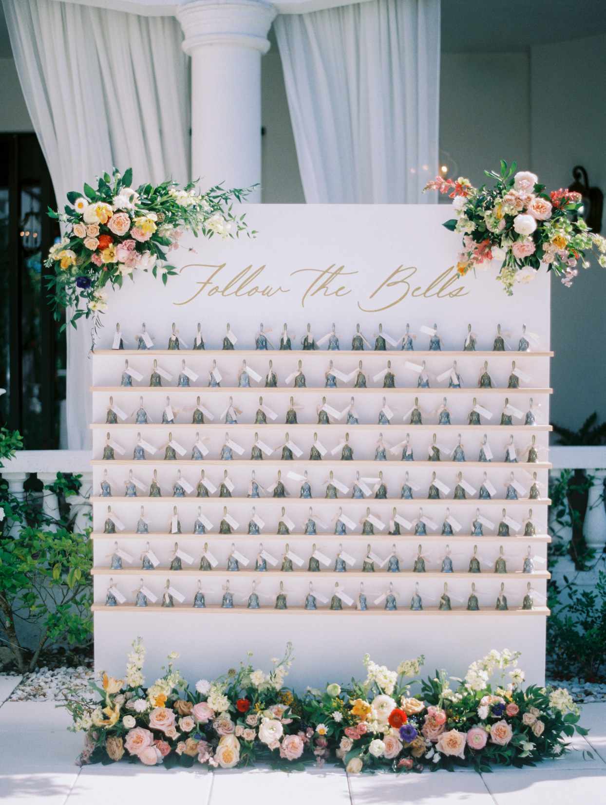 wedding seating chart with bells