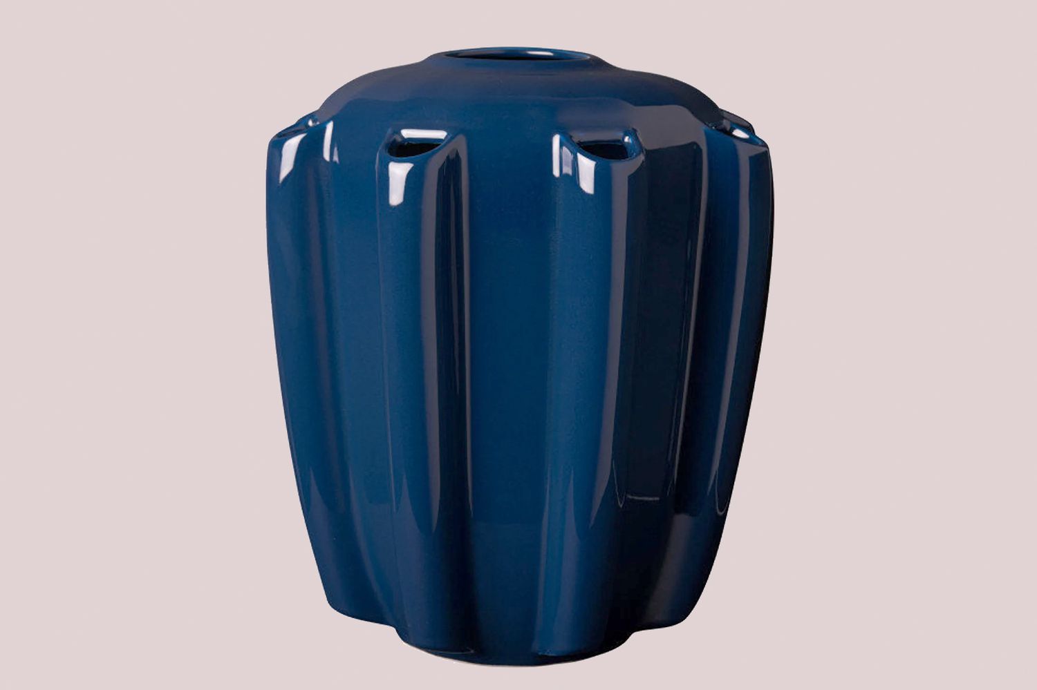 blue tulip vase