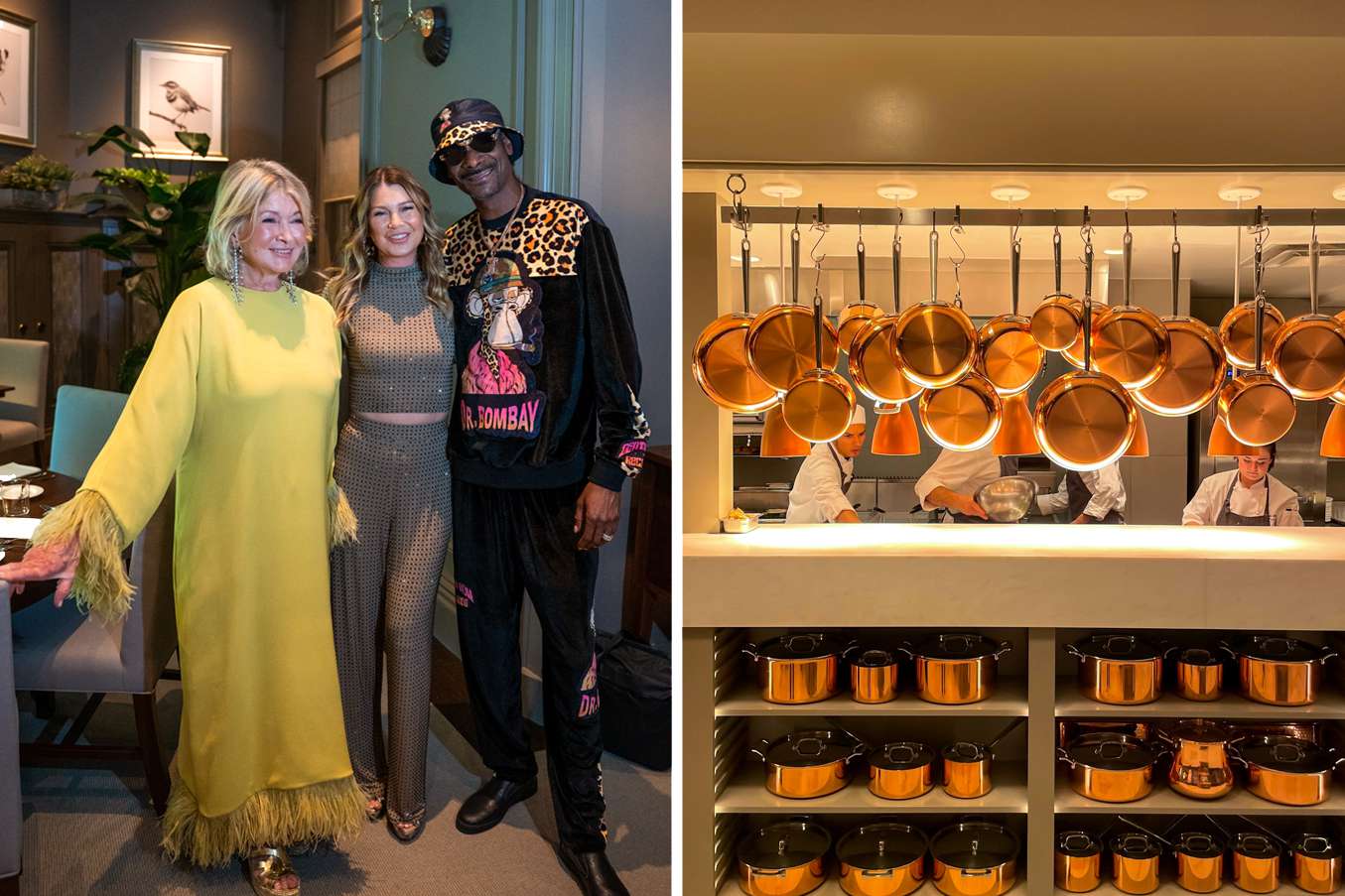 martha, ellen pompeo, and snoop dogg at the opening of The Bedford