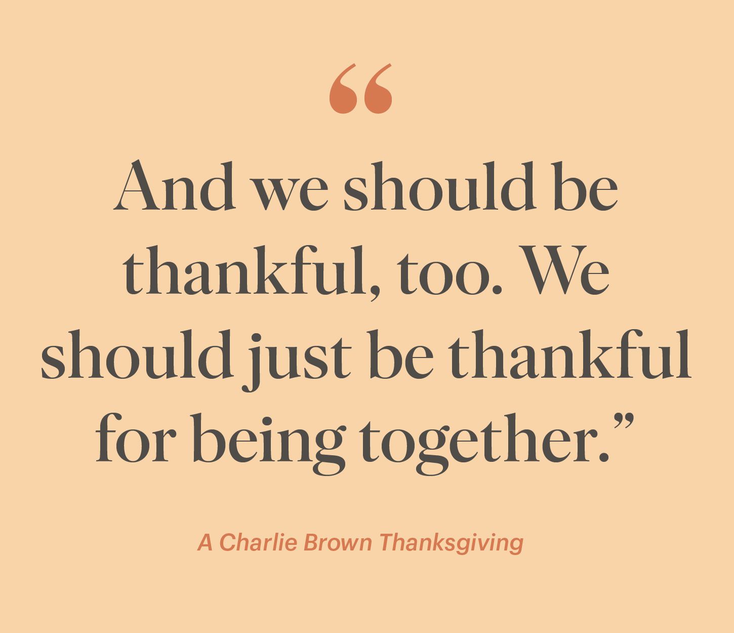 thanksgiving quote from a charlie brown thanksgiving