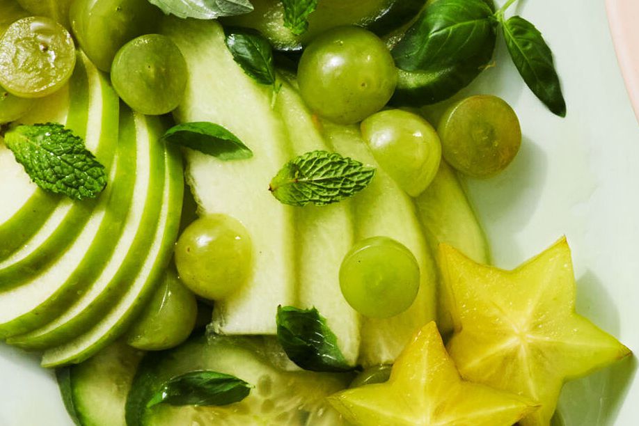 <p>Here's an unexpected fruit salad that would make a lovely end to a summer meal. Crisp cucumber and fresh mint and basil add a welcome herbal note.</p>
                          
