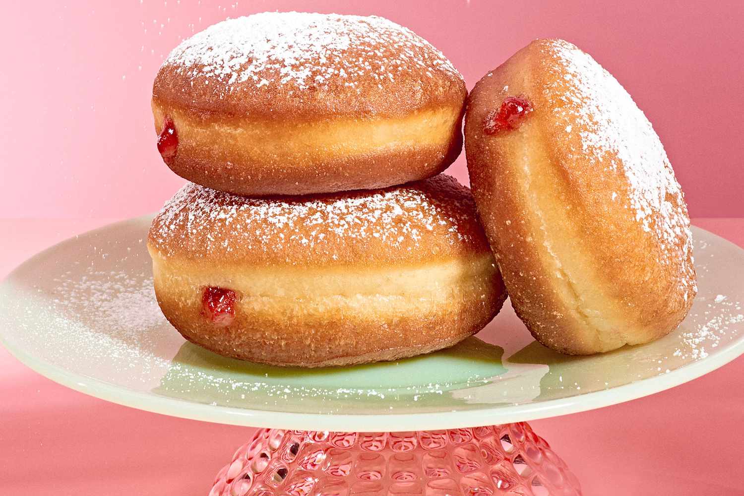 strawberry jam filled doughnuts