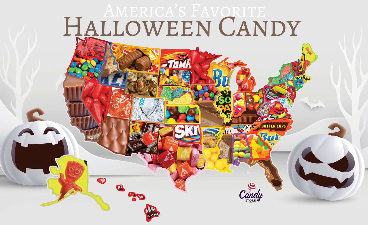 most popular halloween candy by state
