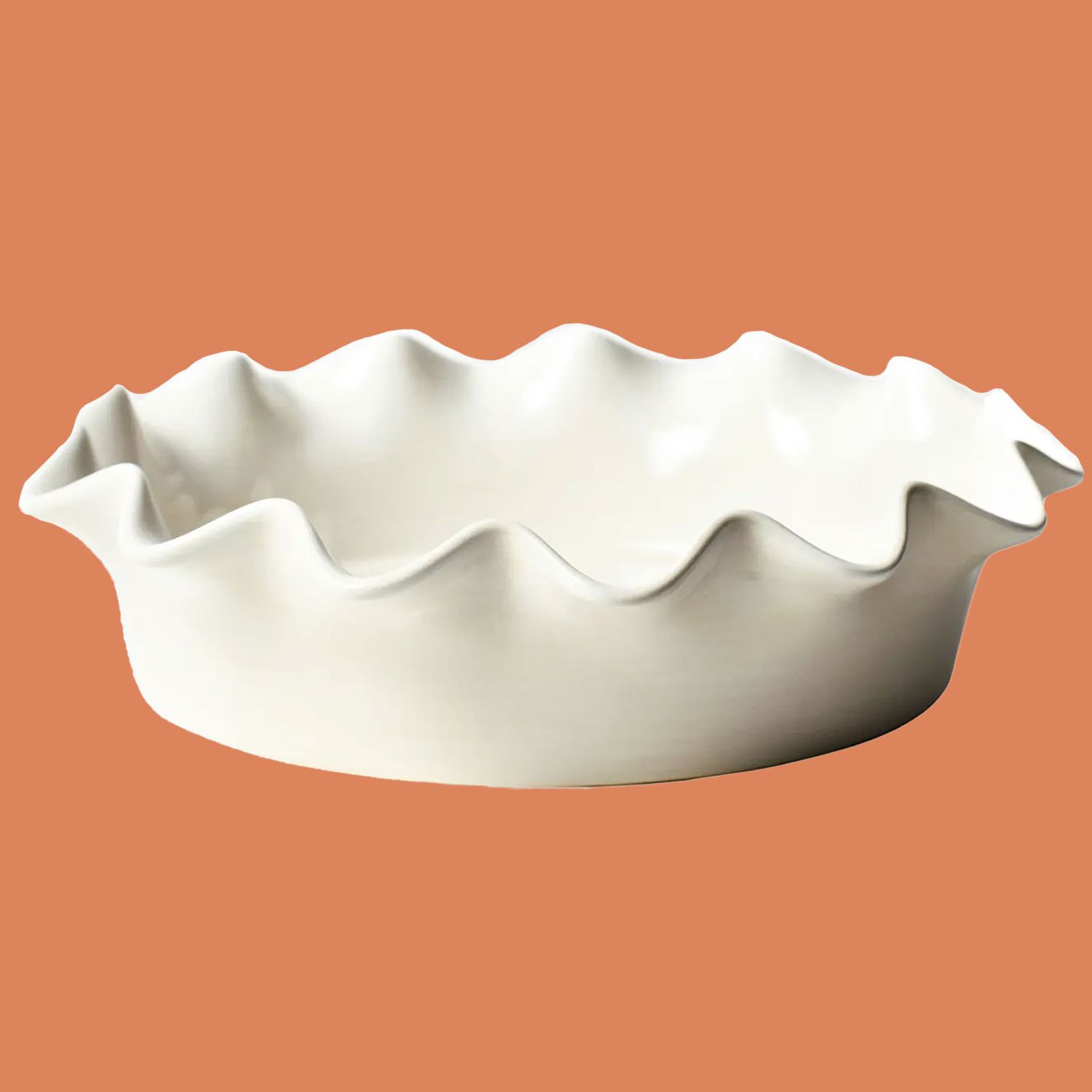 Best Fancy Pie Dish: Coton Colors Signature White Ruffle Pie Dish