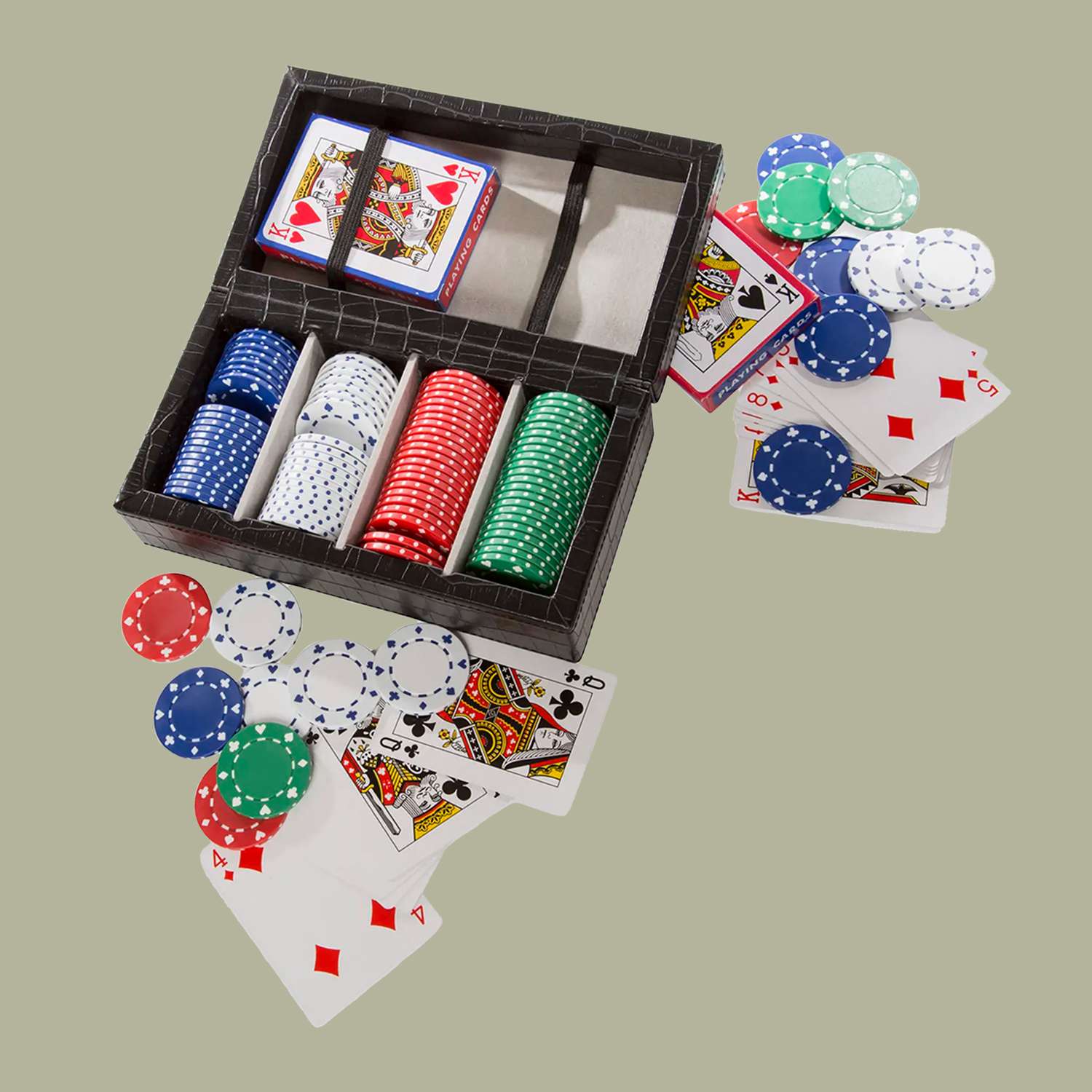 Brouk And Co Poker Game Set with Vegan Leather Case