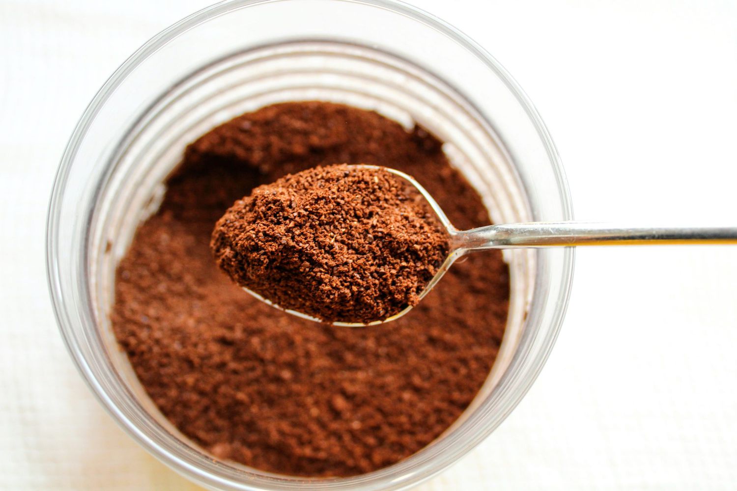 espresso powder in spoon