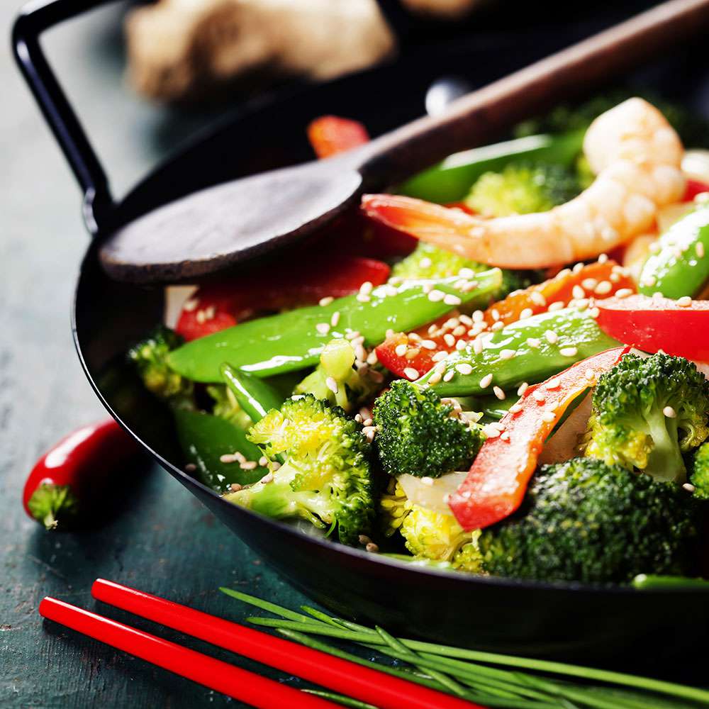 broccoli stir fry that swaps veggies for starch