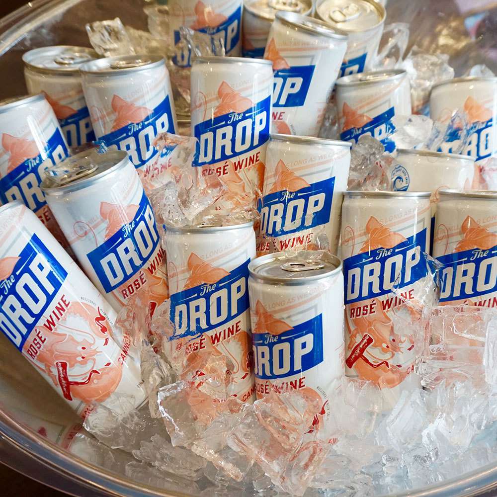 the drop rose canned wines