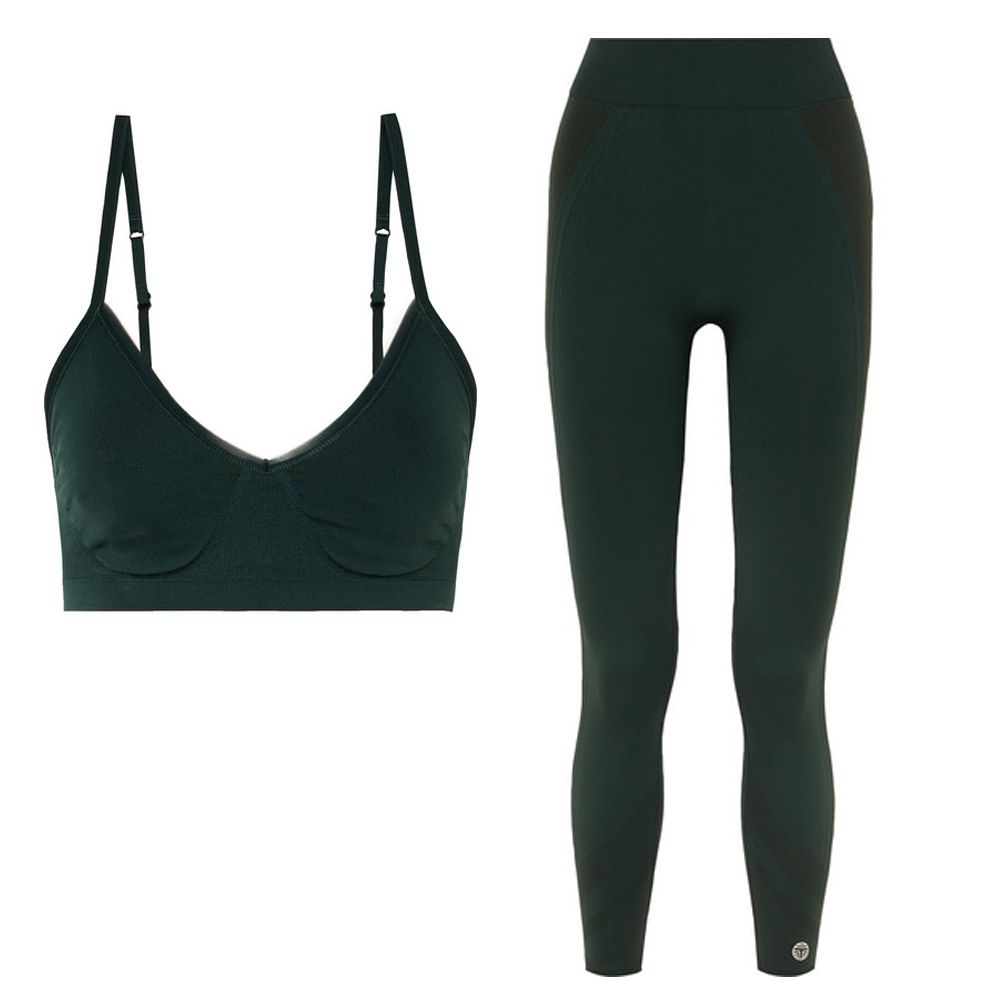 Tory Sport Seamless Bralette and Cropped Leggings
