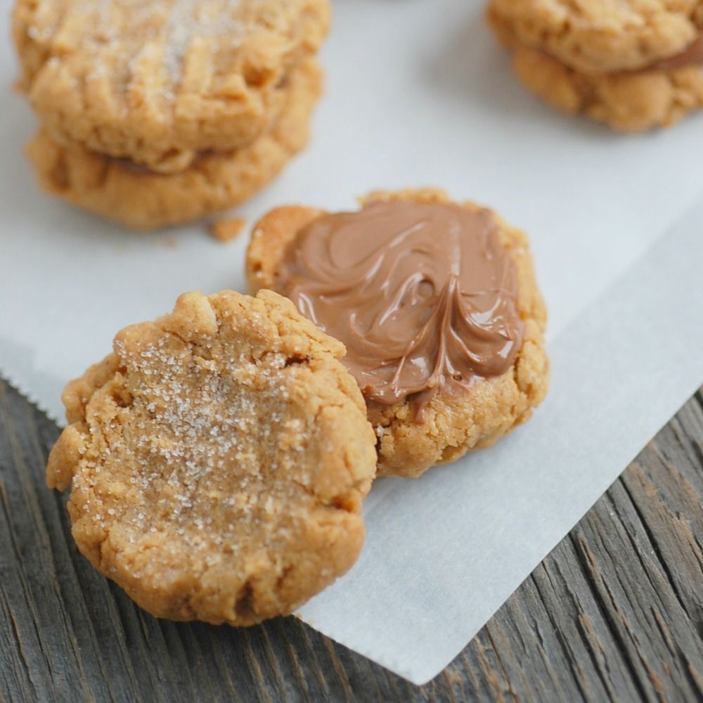 4-Ingredient Peanut Butter healthy holiday Cookies