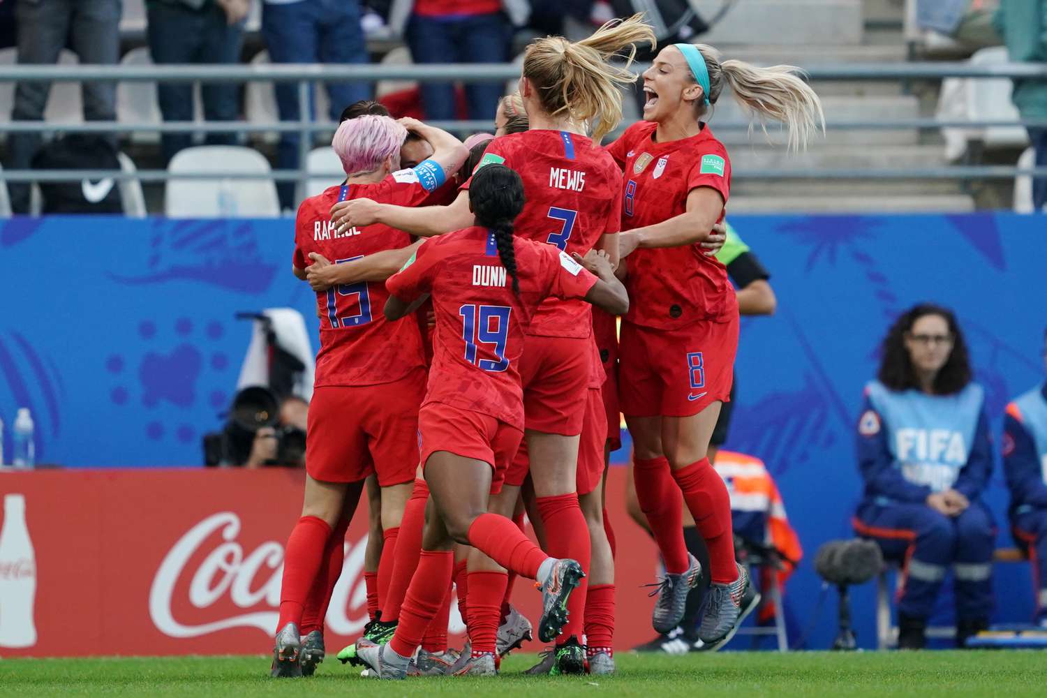Image result for us women soccer team celebration 2019