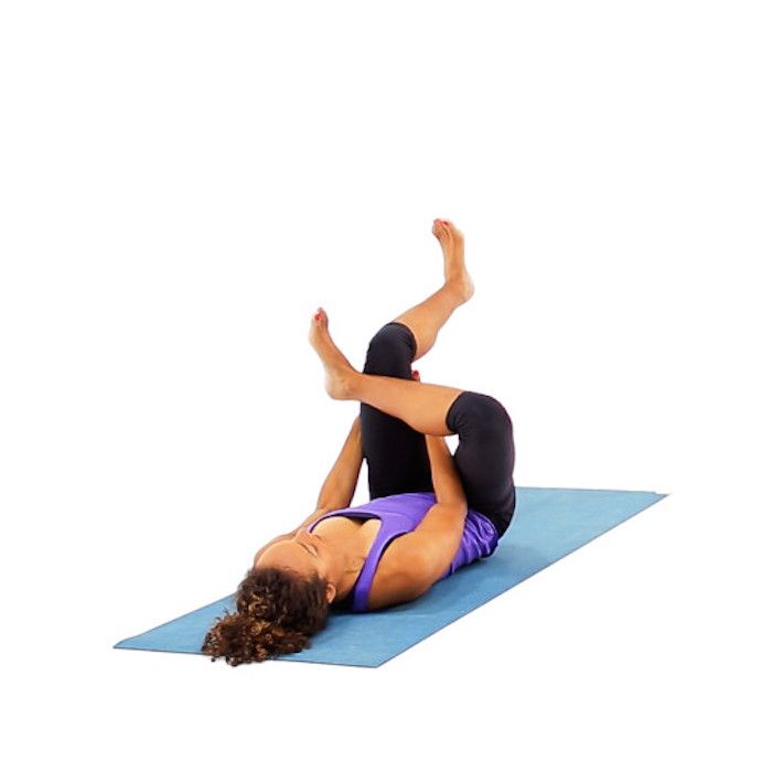 figure four before bed stretching yoga pose