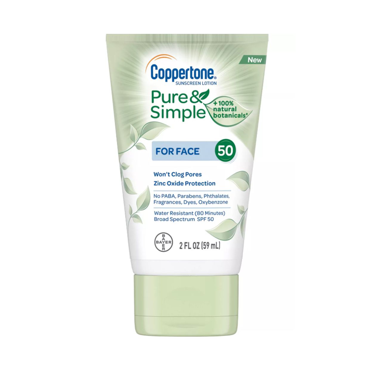 Coppertone Pure and Simple Botanicals Faces Sunscreen Lotion SPF 50