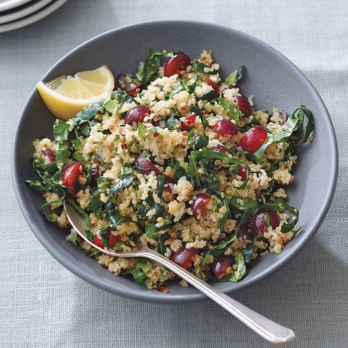 Kale Quinoa Salad with Red Grapes