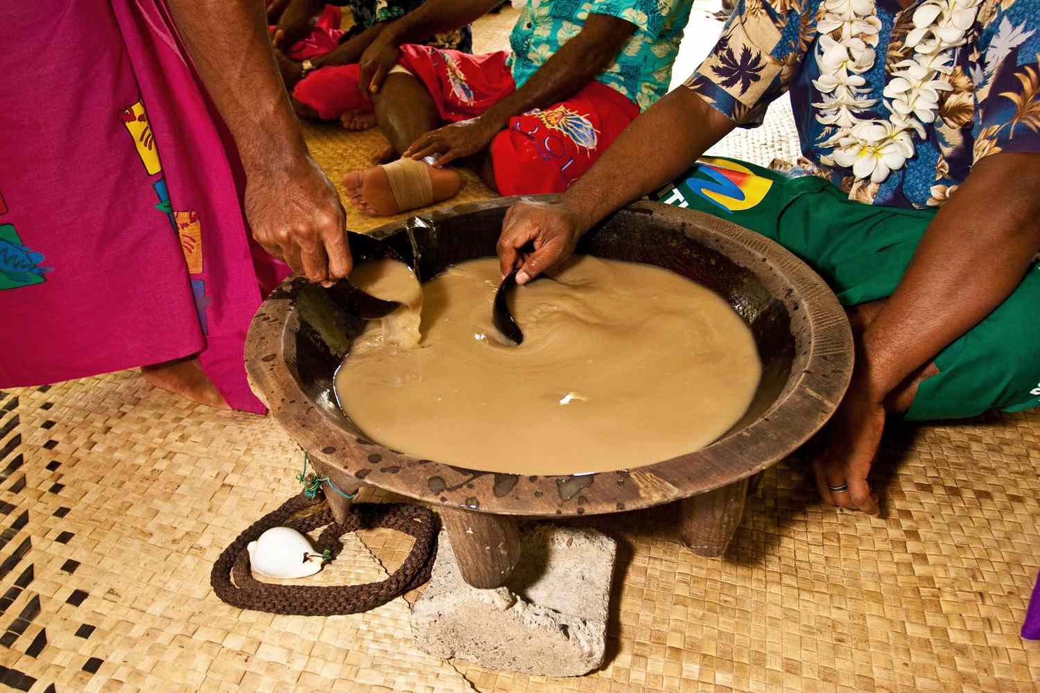 Traditional Kava tea ceremony in Fiji