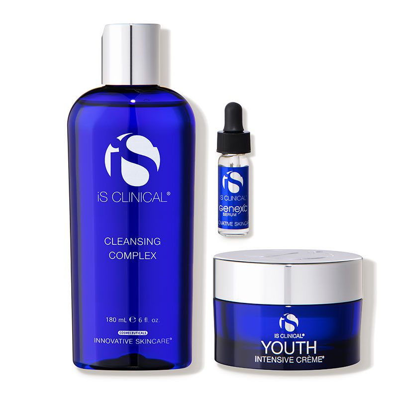 IS Clinical Dermstore Luxurious Glow Collection with IS Clinical Cleansing Complex Genexc Serum and Youth Intensive Creme