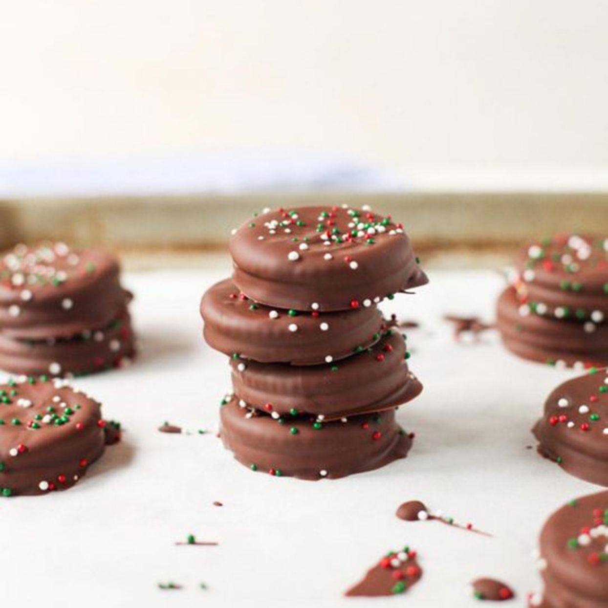 vegan chocolate covered ritz cookies