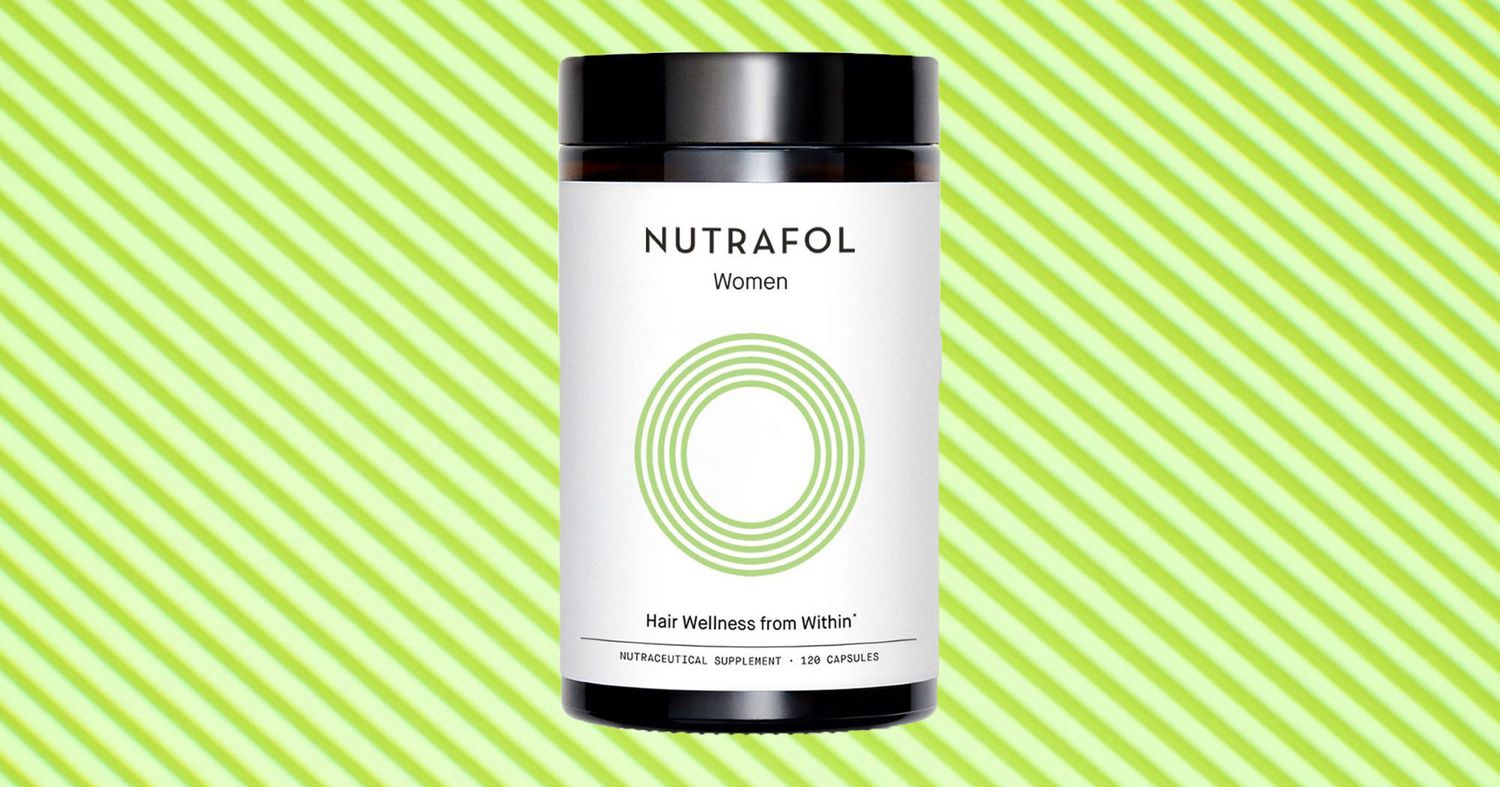 a container of nutrafol for women hair loss supplement