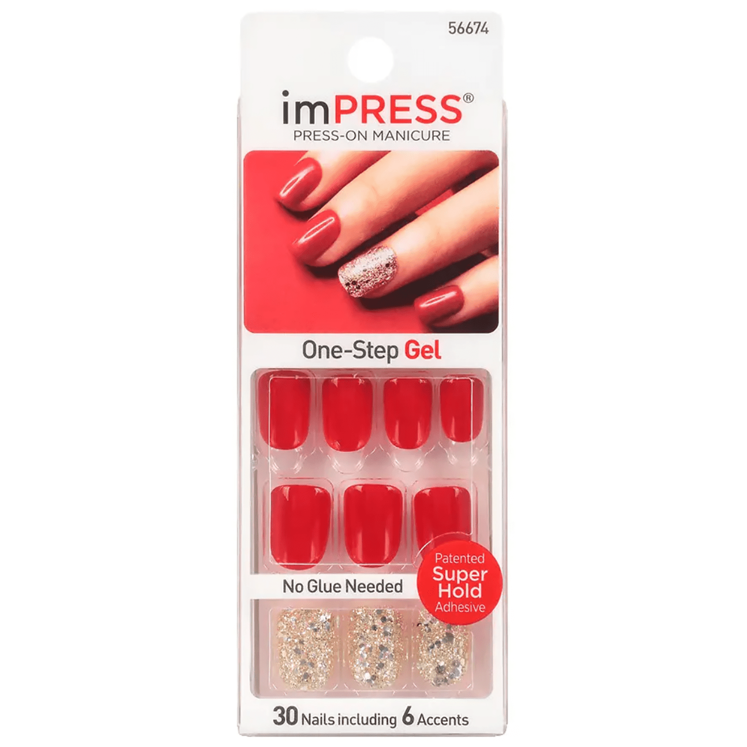 press on nails impress red