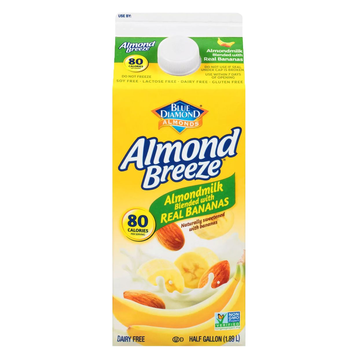 Almond Breeze Almondmilk blended with bananas