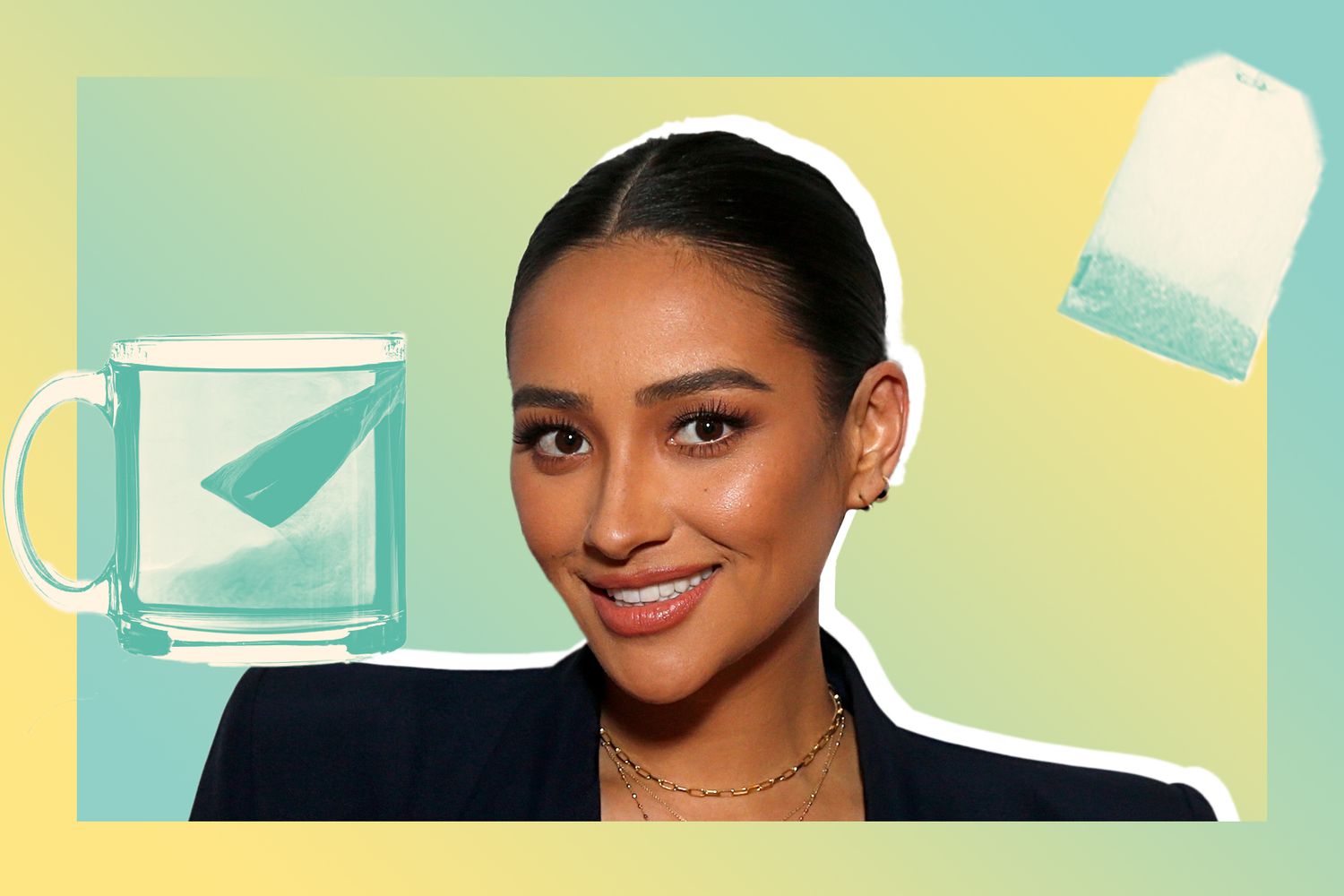 Shay Mitchell tea , NEW YORK, NEW YORK - FEBRUARY 19: (EXCLUSIVE COVERAGE) Shay Mitchell attends BuzzFeed's "AM To DM" on February 19, 2020 in New York City. (Photo by Dominik Bindl/Getty Images)