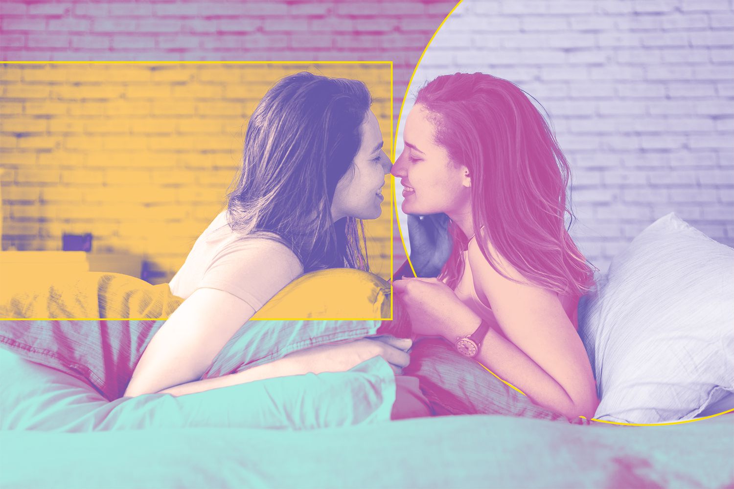 How to Set Boundaries In the Bedroom That'll Vastly Improve Your Sex Life , Happy affectionate lesbian couple lying in bed