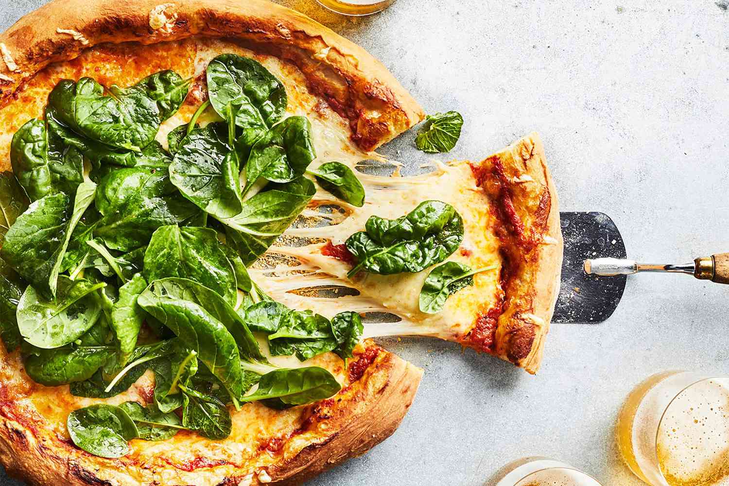 Veggie Pizza with basil